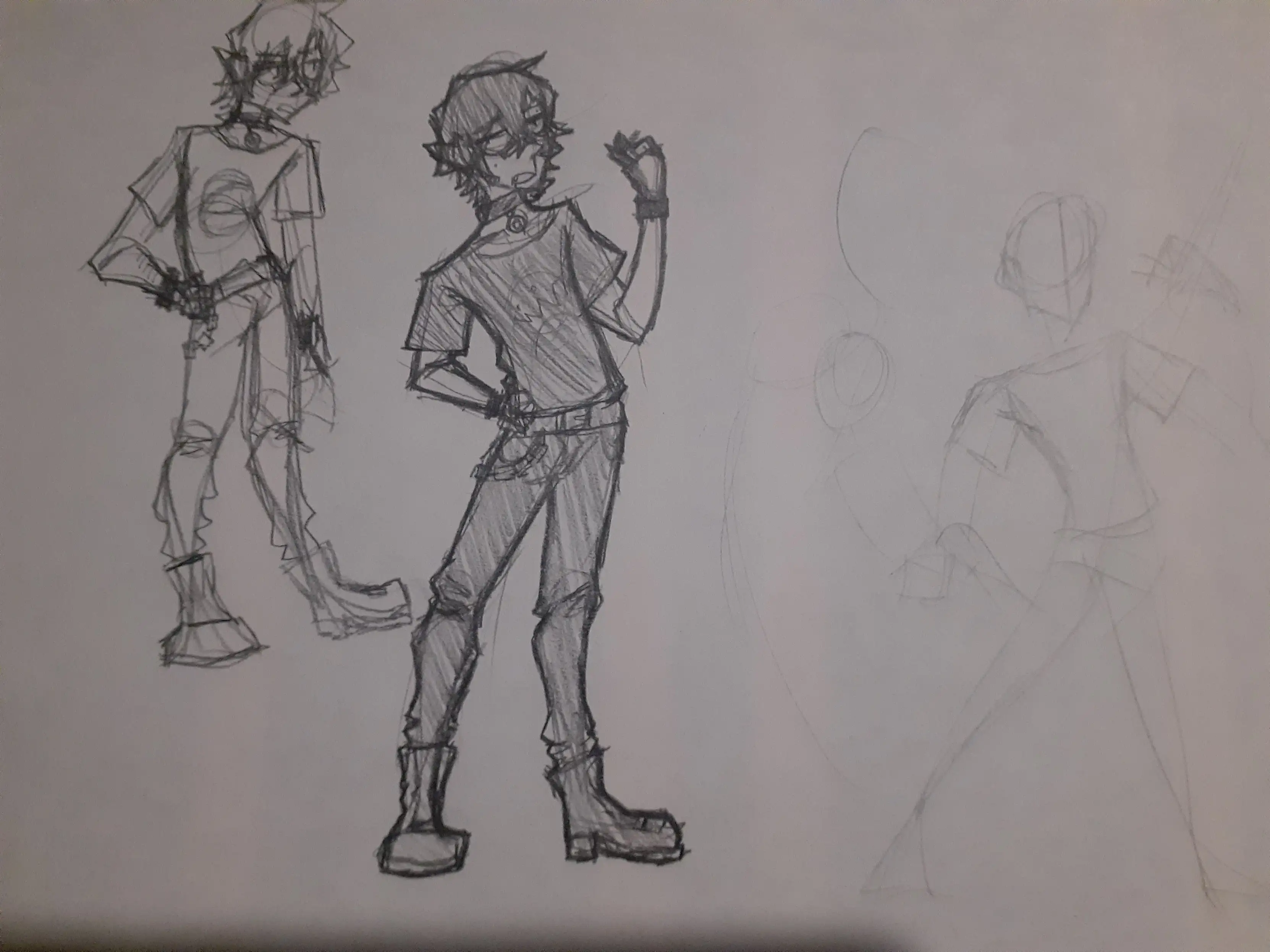 Traditional drawing of Red just to see how fast I could draw it as well as some experimenting